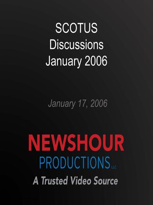 cover image of SCOTUS Discussions January 2006